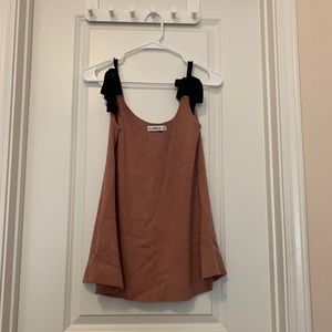 Zara knit camisole tied shoulder